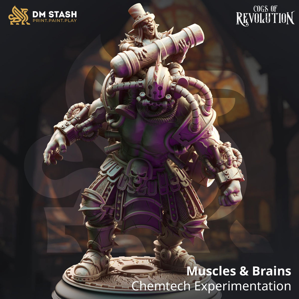 Muscles and Brains, the unstoppable duo, 32mm miniature, by GLC3DPrints