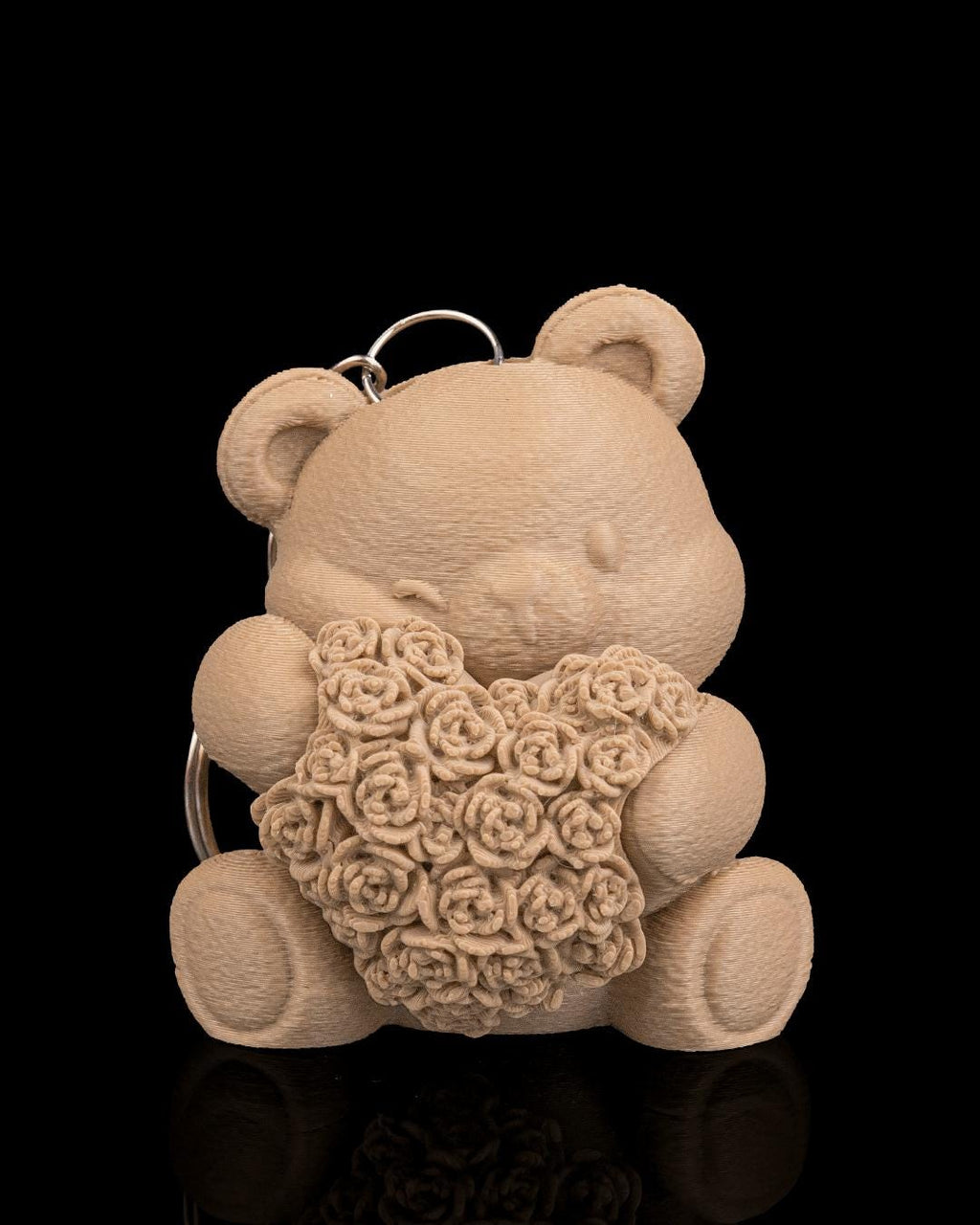 Heart Blossom Bear Keychain – Valentine’s Bag Charm