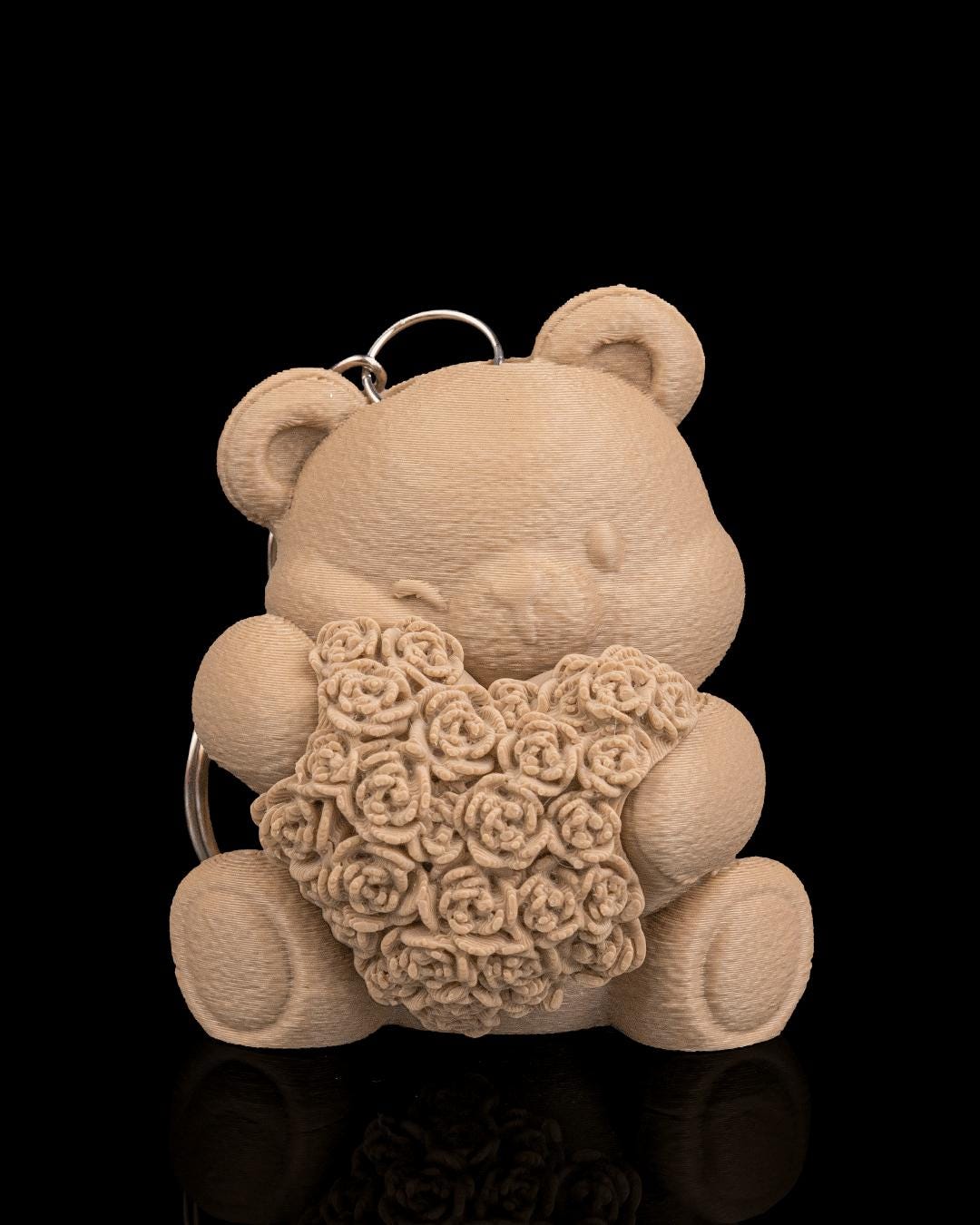 Heart Blossom Bear Keychain – Valentine’s Bag Charm