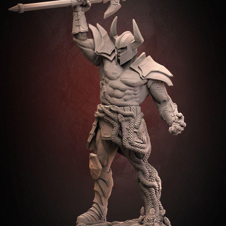 Cobra Inferno Snake-Wrapped Warrior Miniature
