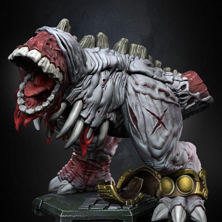 Gergoth Monstrous Beast Miniature | Tabletop RPG Fantasy Monster Figure for D&D and Pathfinder | High Detail 3D Printed Gaming Model