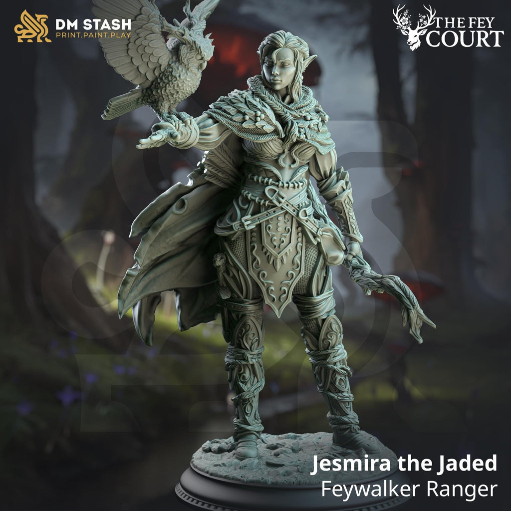 Jesmira the Jaded elf ranger miniature, photo 2