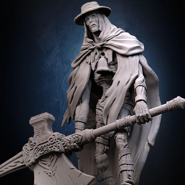 Giant Keeper Undead Miniature: Axe-Wielding Sentinel, Dragun Studios (53mm/102mm)