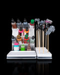 Miniature painting station with paint rack and brush organiser, by GLC3DPrints