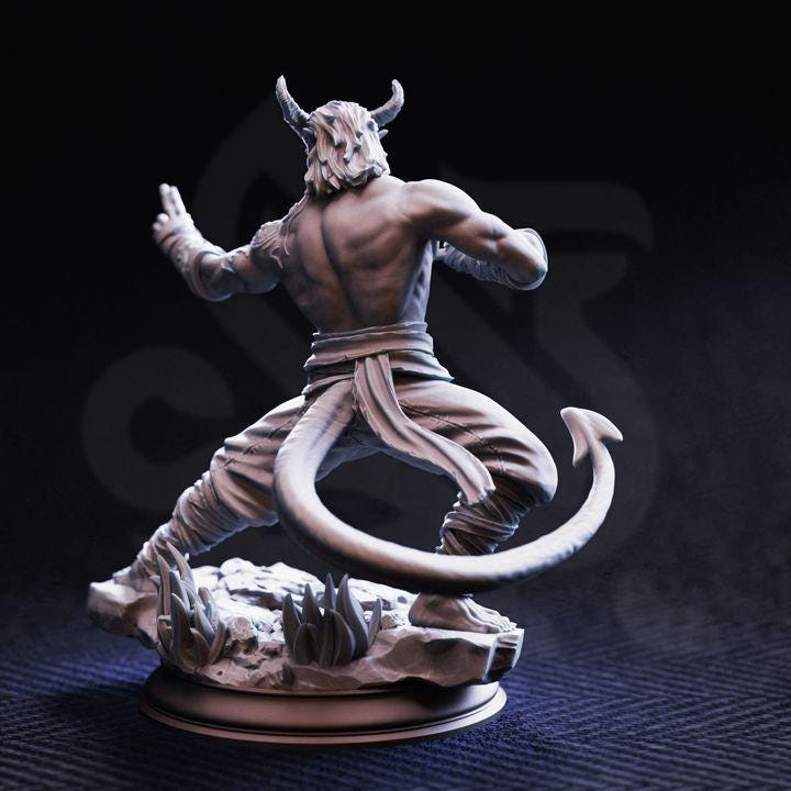 Verek Heartless tiefling monk miniature, photo 2