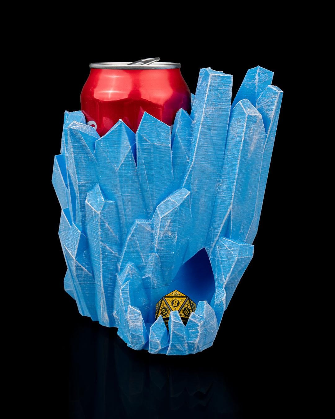 Frostbite Shard dice tower and can holder, unpainted, by GLC3DPrints