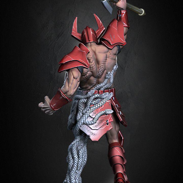 Cobra Inferno Snake-Wrapped Warrior Miniature