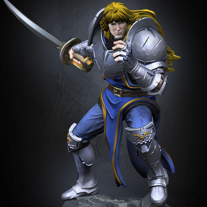 Lancelot V2 knight miniature for D&D tabletop RPG, photo 2