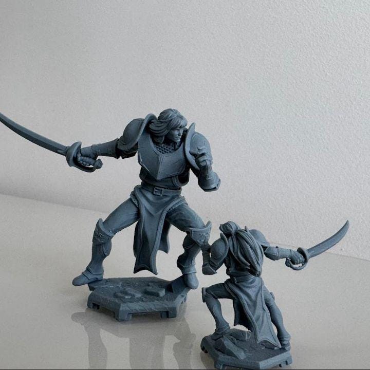 Lancelot V2 Knight Miniature – D&D Tabletop RPG