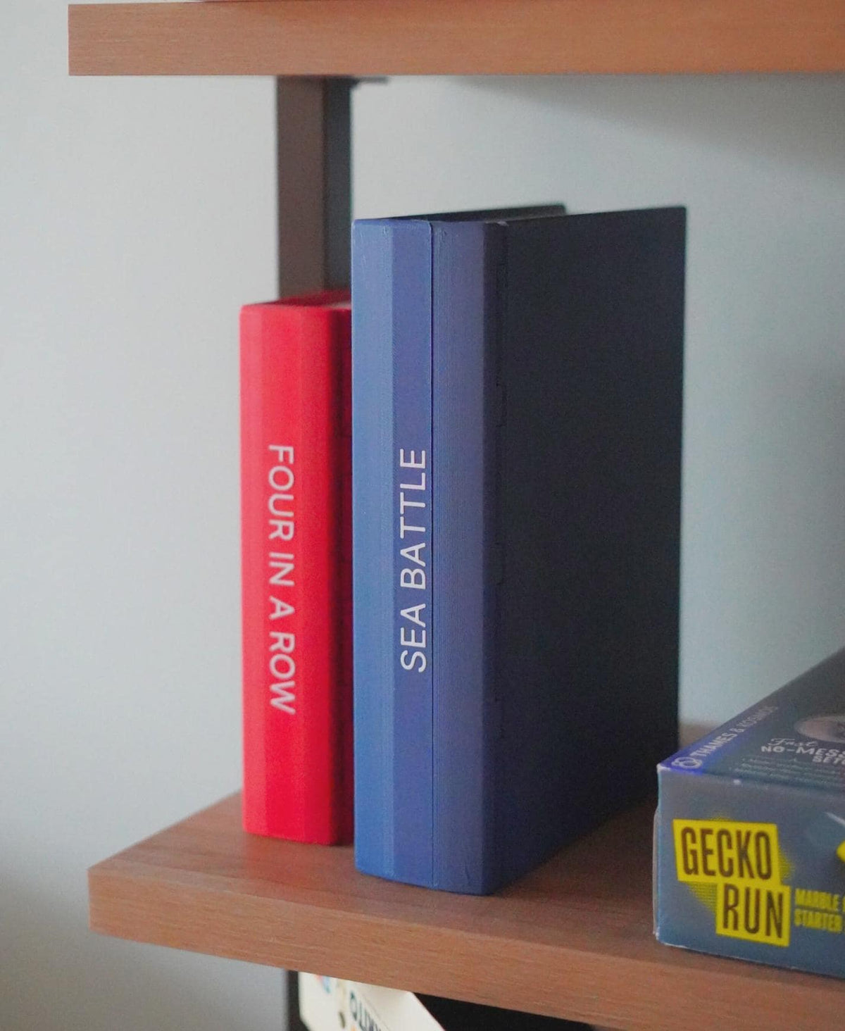 Sea Battle Strategy Game, Folding Bookshelf Decor for Travel, Compact Portable Board Game for Adults and Kids, Unique Book Lover Gift