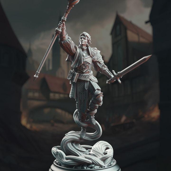 Chandler Marks noble court wizard miniature, DM Stash RPG, by GLC3DPrints