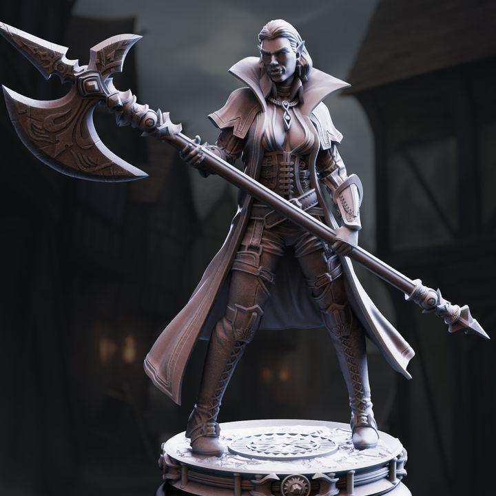 Vika Doll Lips half-orc warlock miniature, photo 2