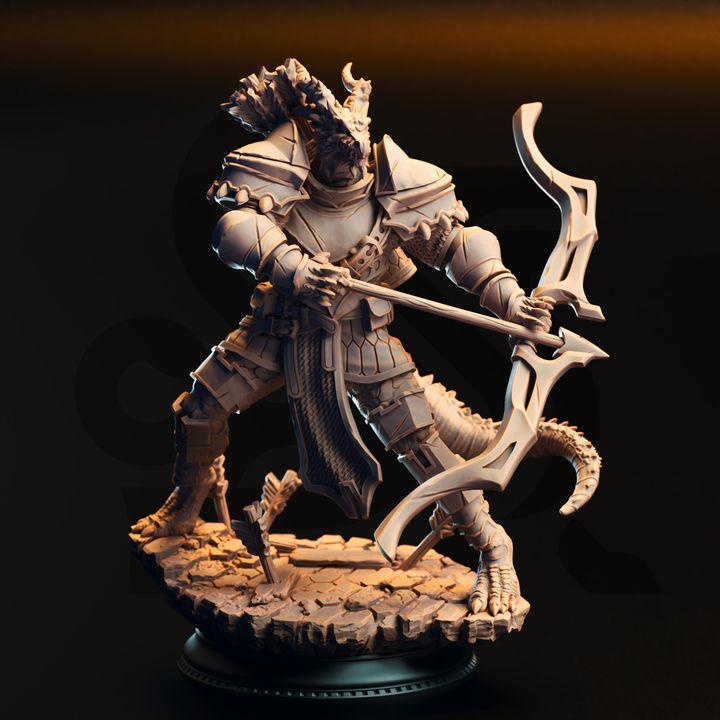 Silver dragonborn knights miniature set, photo 2