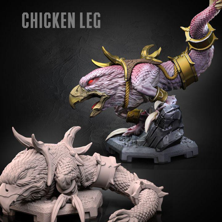 Chicken Leg boss miniature, fantasy creature for D&D and Pathfinder, by GLC3DPrints