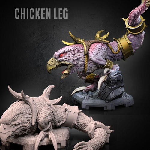 Chicken Leg boss miniature, fantasy creature for D&D and Pathfinder, by GLC3DPrints