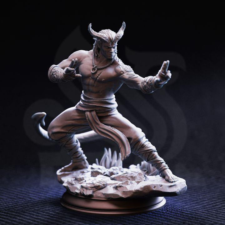 Verek “Heartless” – Tiefling Monk Miniature