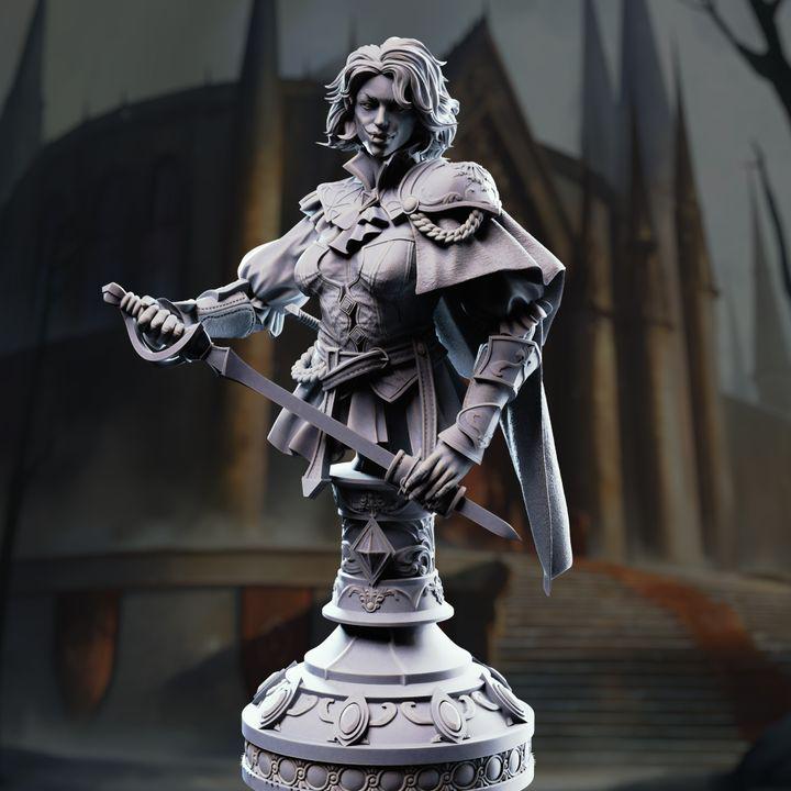 Victoria Asquith vampire duelist bust, 120mm, by GLC3DPrints