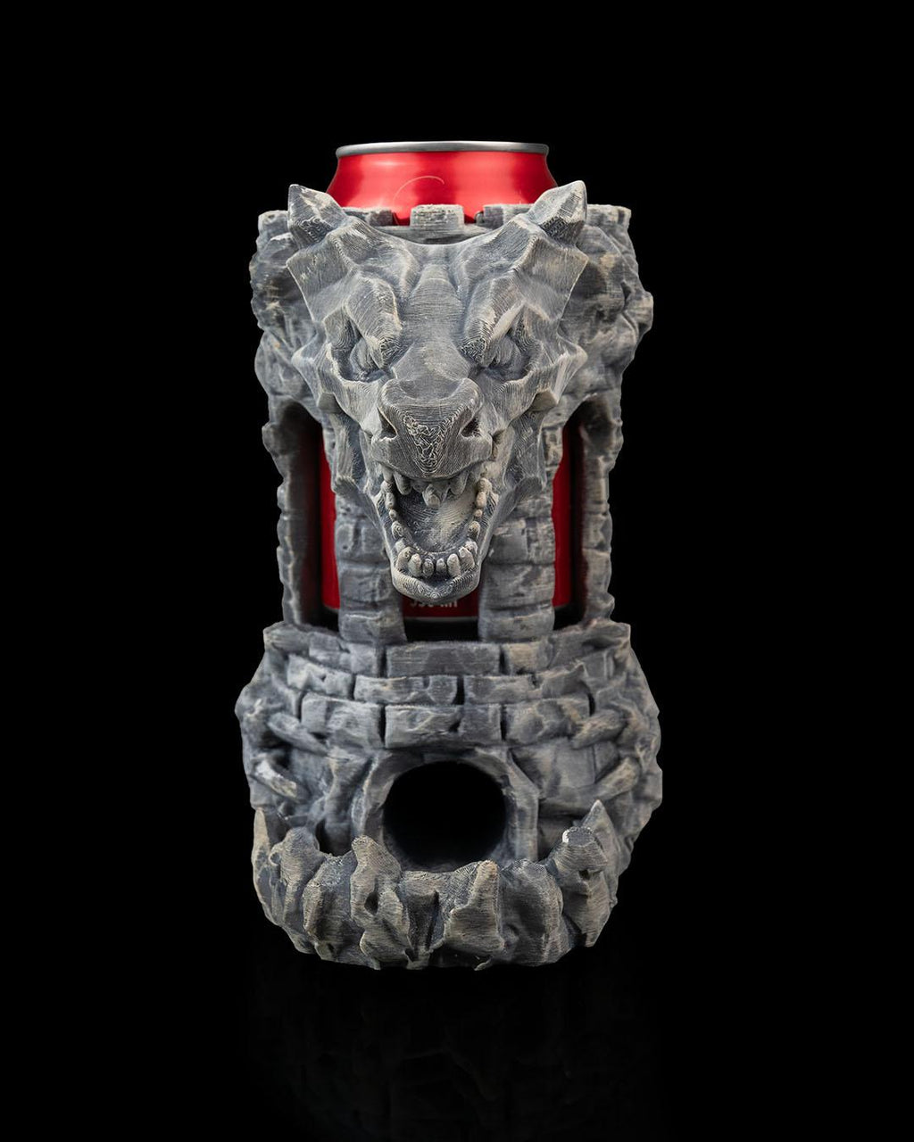 Dragon Fortress Dice Tower and Can Holder | Fantasy RPG Desk Organizer | D&D Gaming Accessories for Tabletop Players | Unique Gift for Gamer
