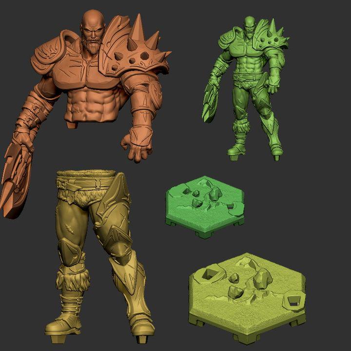 Unique Fantasy Barbarian Hero Miniature | Perce v3 Warrior Figure for Tabletop RPGs | Highly Detailed Resin Model for Painting and Gaming