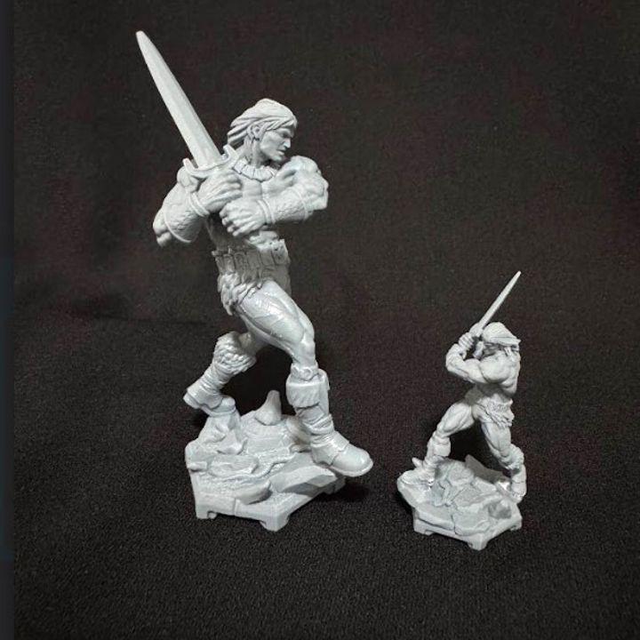 Sword Battler Fantasy Barbarian Miniature – Dragun Studios