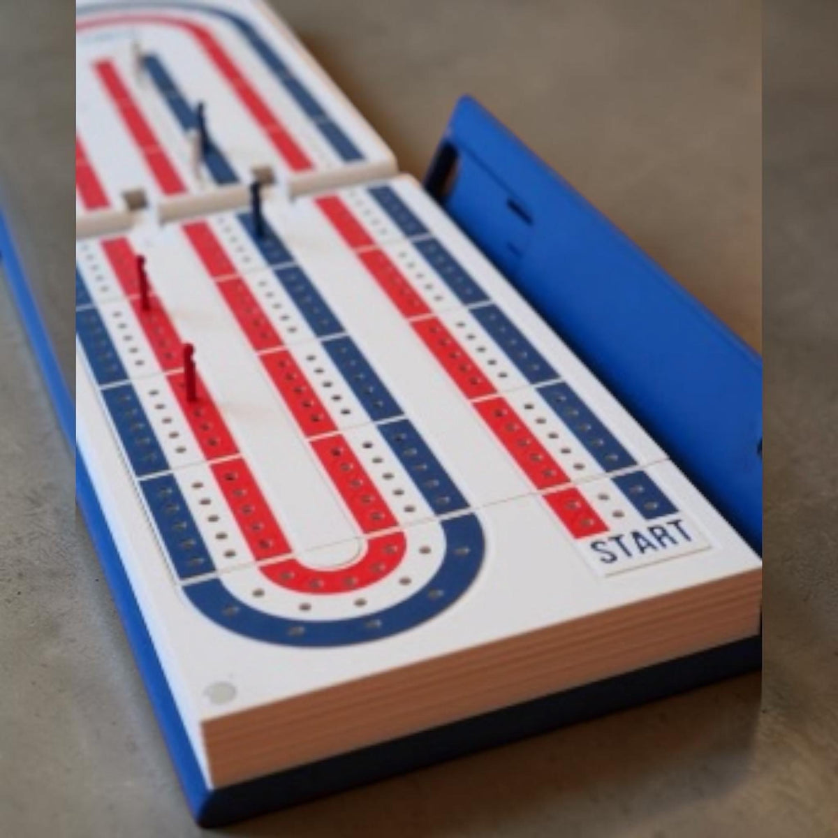 PlayBook'd Cribbage Board, Magnetic Travel Set, Hidden Card Storage, Portable Game