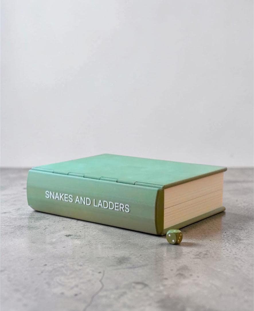 Snakes and Ladders Book Game: Foldable Travel Board, Magnetic Storage, Family Fun