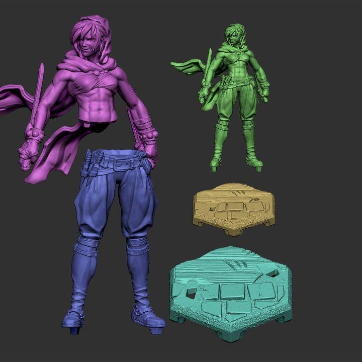 Moriah the Thief - 32mm - 75mm Scale - Fantasy Miniature - Tabletop RPGs - D&D - Pathfinder