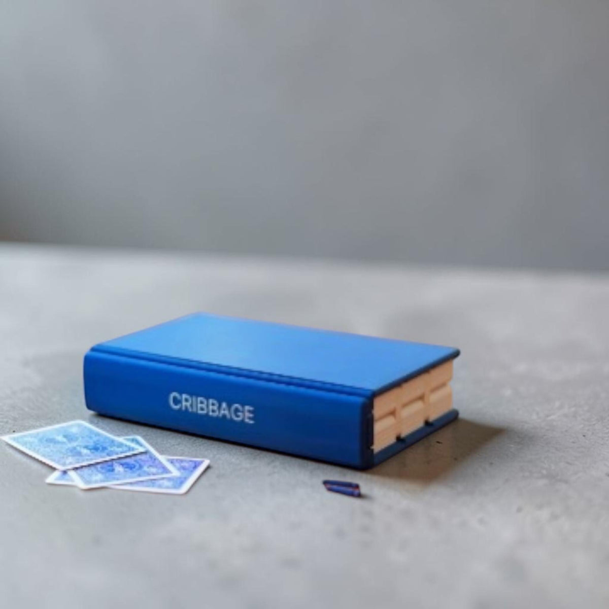 PlayBook'd Cribbage Board, Magnetic Travel Set, Hidden Card Storage, Portable Game