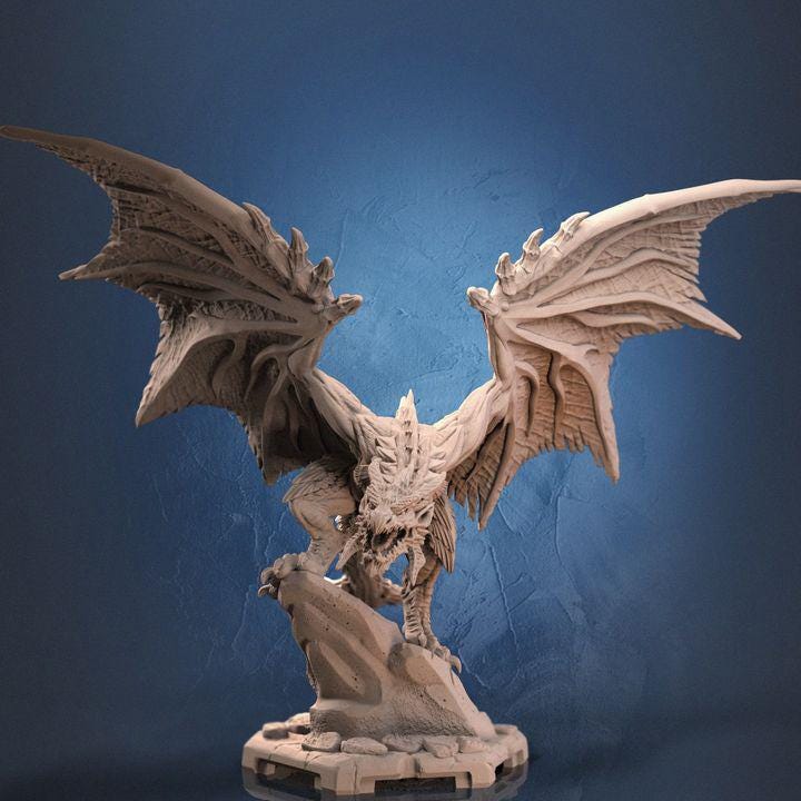 Dark Drake Wyvern Miniature – Dragun Studios RPG, D&D, Pathfinder