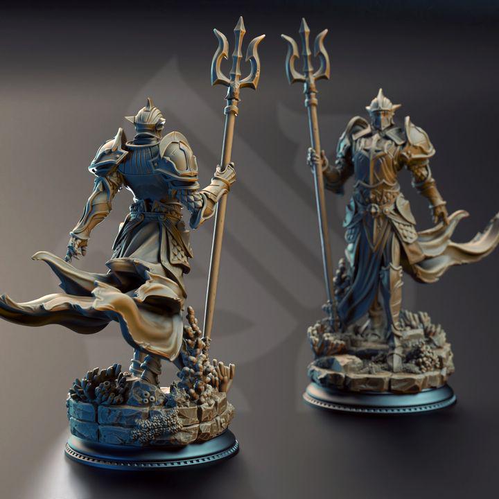 Cylantros Azurius – Paladin of the Sea Miniature