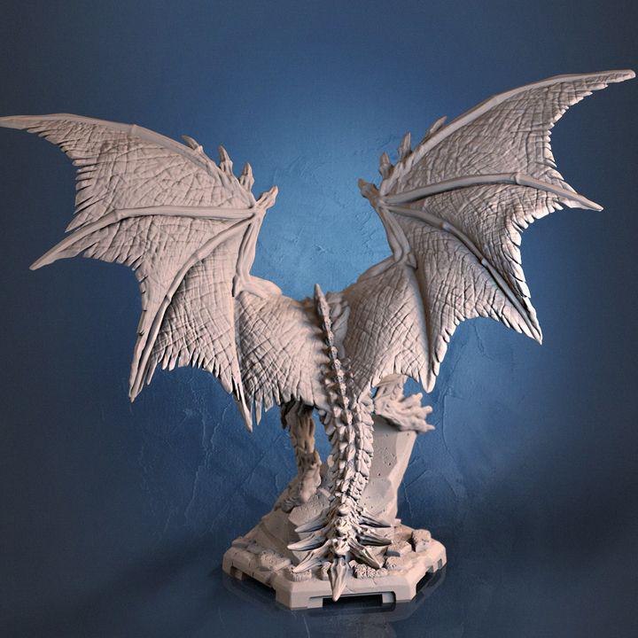 Dark Drake Wyvern Miniature – Dragun Studios RPG, D&D, Pathfinder
