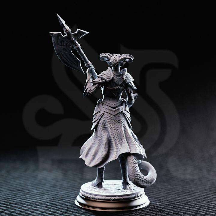 Tiefling noblewoman matriarch warrior miniature, photo 2