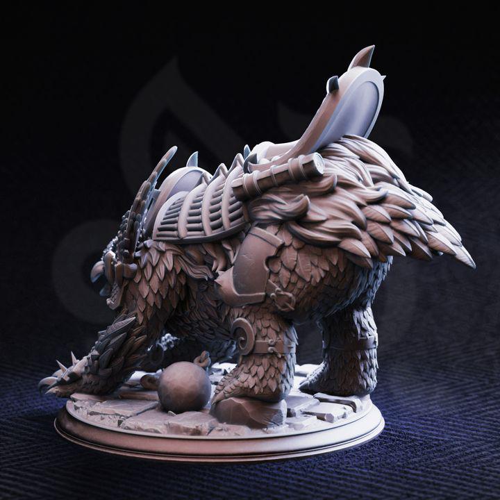 War Owlbear Miniature – Old Betty, Armored Mount, D&D Pathfinder