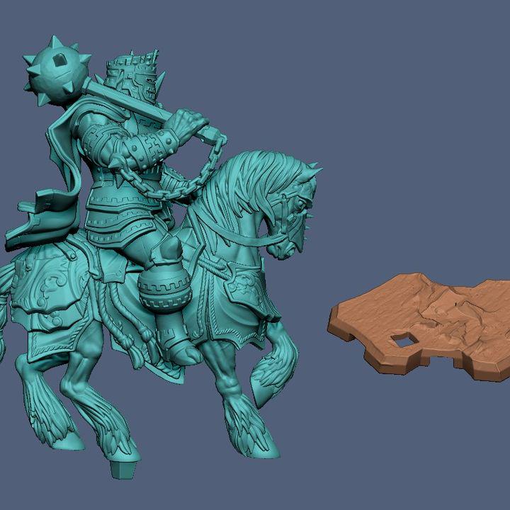 General Garibaldi – Mounted Knight – 65mm Scale – Fantasy Miniature – DnD Pathfinder Boss – Cavalry Warrior