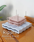 Ripple blocking board for granny squares, yarn craft tool, by GLC3DPrints