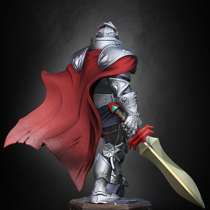 Armored Knight King Miniature – Fantasy RPG Boss Figure (32mm/75mm Scale)