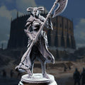 Tiefling noblewoman matriarch warrior miniature, by GLC3DPrints