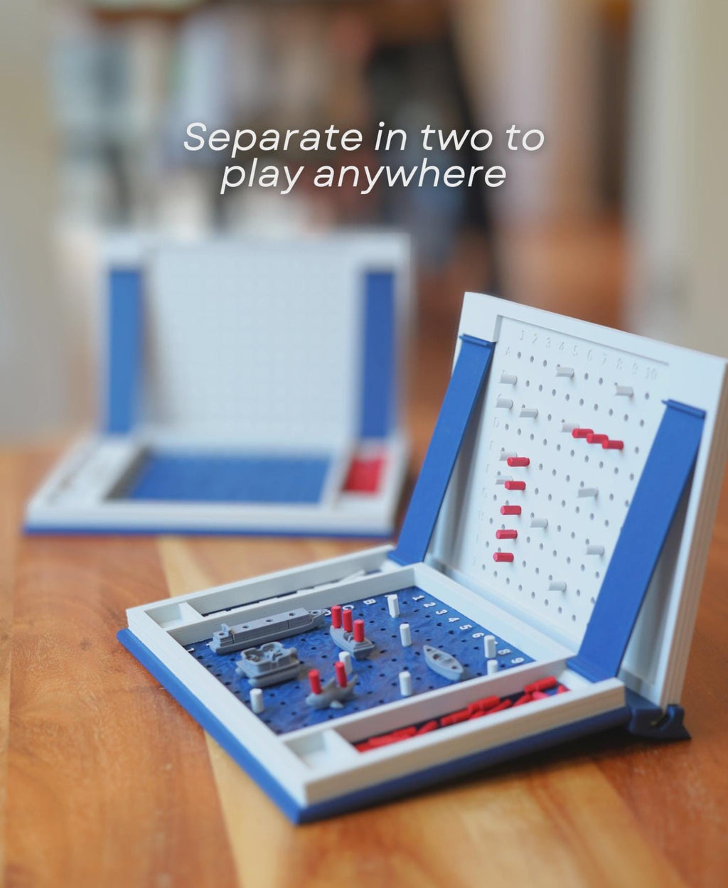 Sea Battle Strategy Game, Folding Bookshelf Decor for Travel, Compact Portable Board Game for Adults and Kids, Unique Book Lover Gift