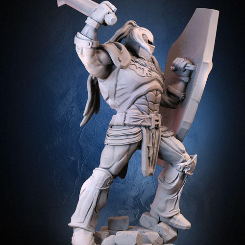 Battler Knight Miniature: 66mm/99mm Resin Model - Dragun Studios