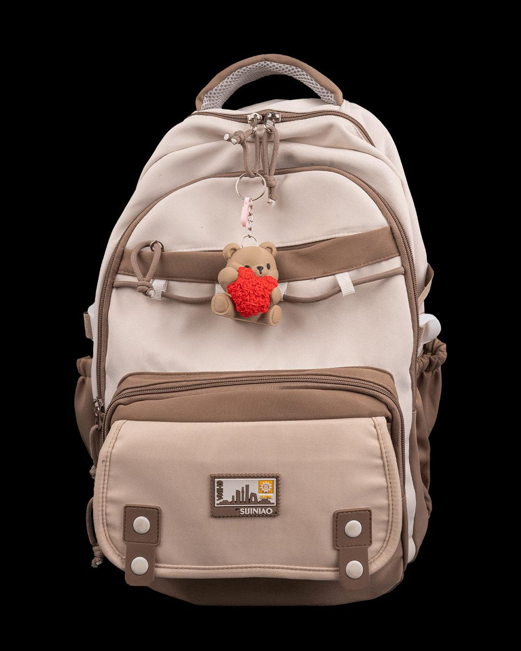 Heart Blossom Bear Keychain – Valentine’s Bag Charm