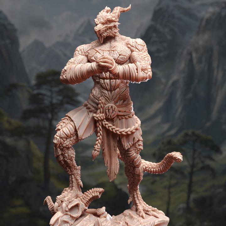 Dragonborn pugilist miniature, photo 2