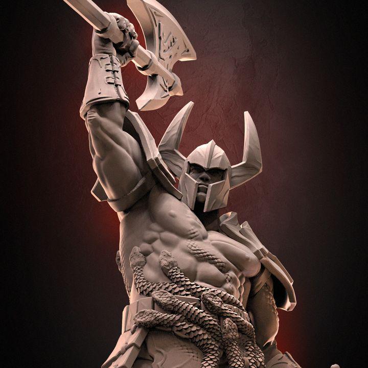 Cobra Inferno Snake-Wrapped Warrior Miniature