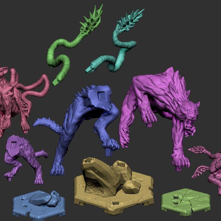 Displacer Beast Miniature – D&D, Pathfinder