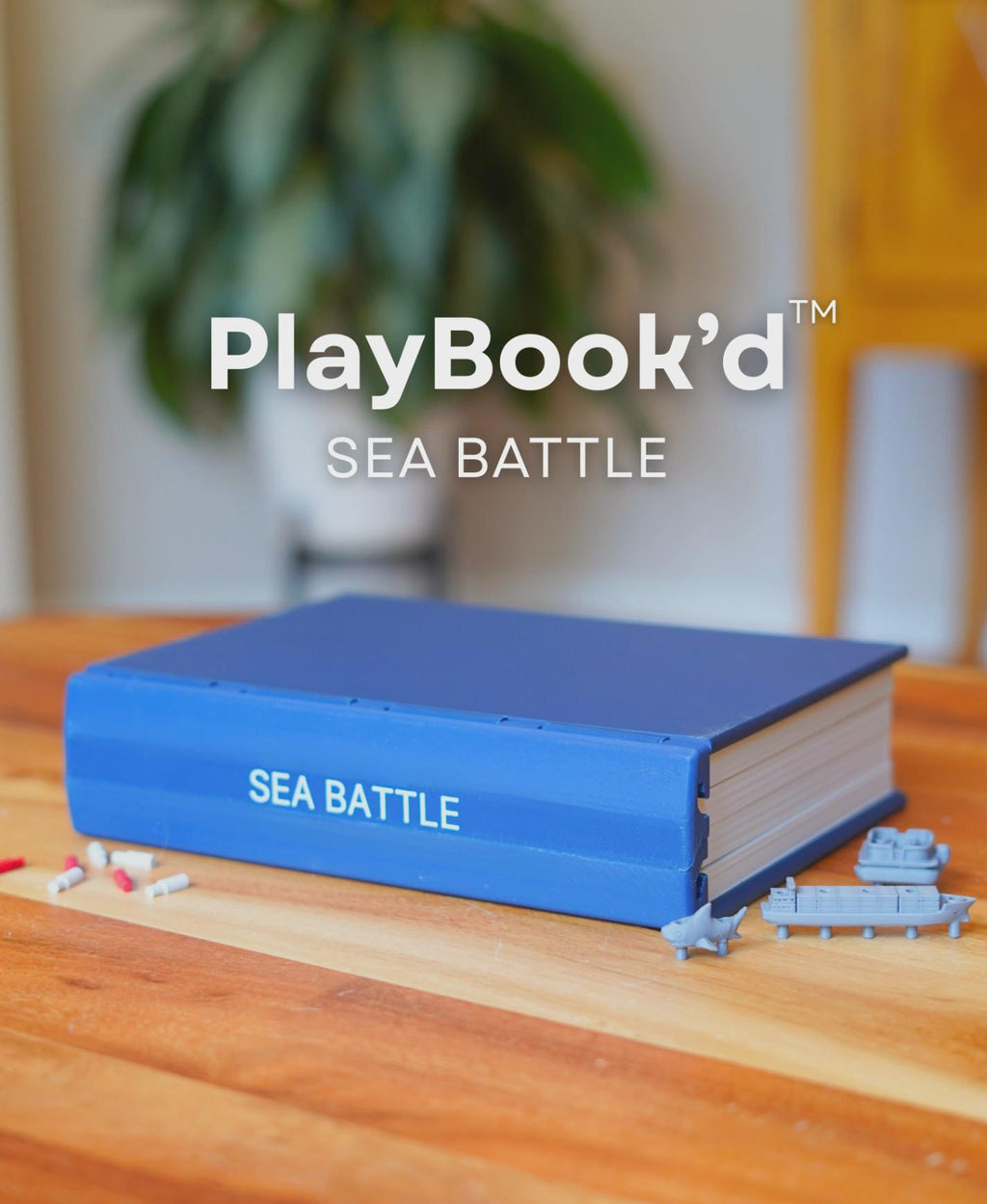 Sea Battle Strategy Game, Folding Bookshelf Decor for Travel, Compact Portable Board Game for Adults and Kids, Unique Book Lover Gift