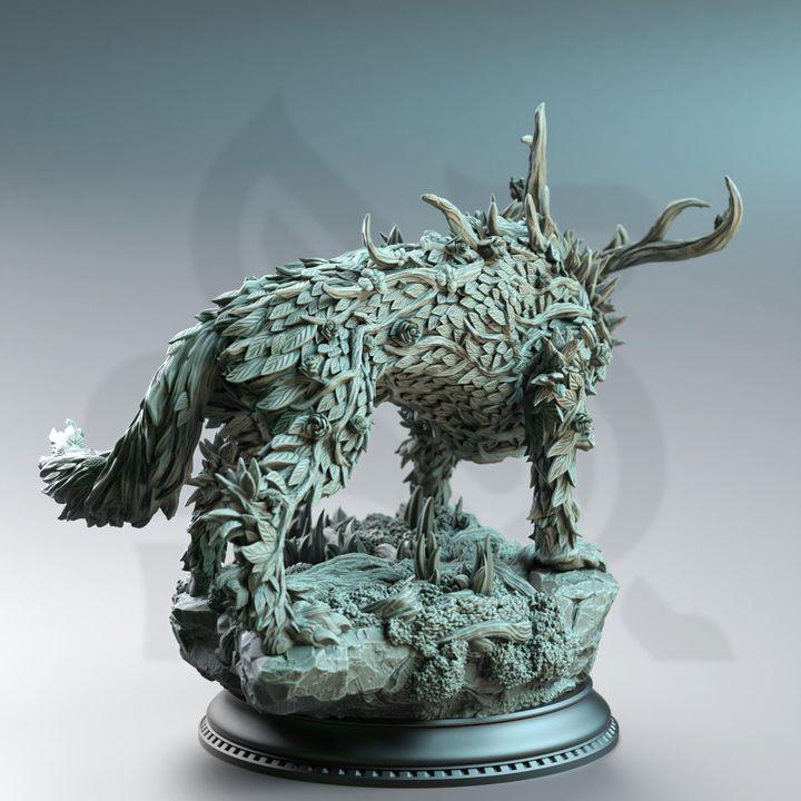 Fey Direwolf Miniature – D&D Tabletop RPG