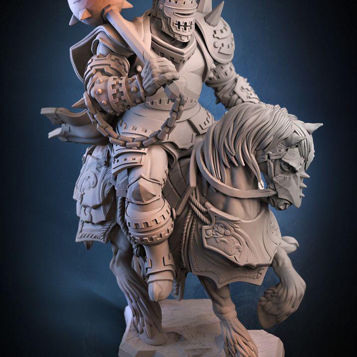General Garibaldi – Mounted Knight – 65mm Scale – Fantasy Miniature – DnD Pathfinder Boss – Cavalry Warrior