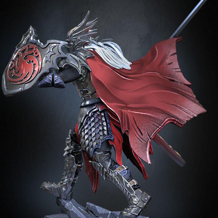 Dragon Knight Warrior Miniature – Armored Fantasy RPG Hero