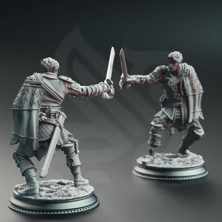 Corin of Lamhet: Half-Elf Swashbuckler Miniature - DM Stash - RPG, D&D (32mm or 75mm Scale)