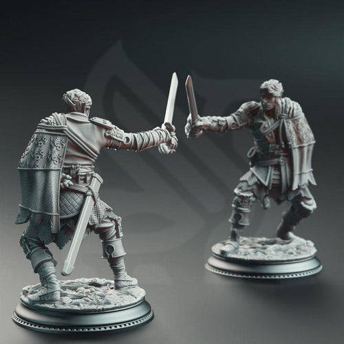 Corin of Lamhet: Half-Elf Swashbuckler Miniature - DM Stash - RPG, D&D (32mm or 75mm Scale)