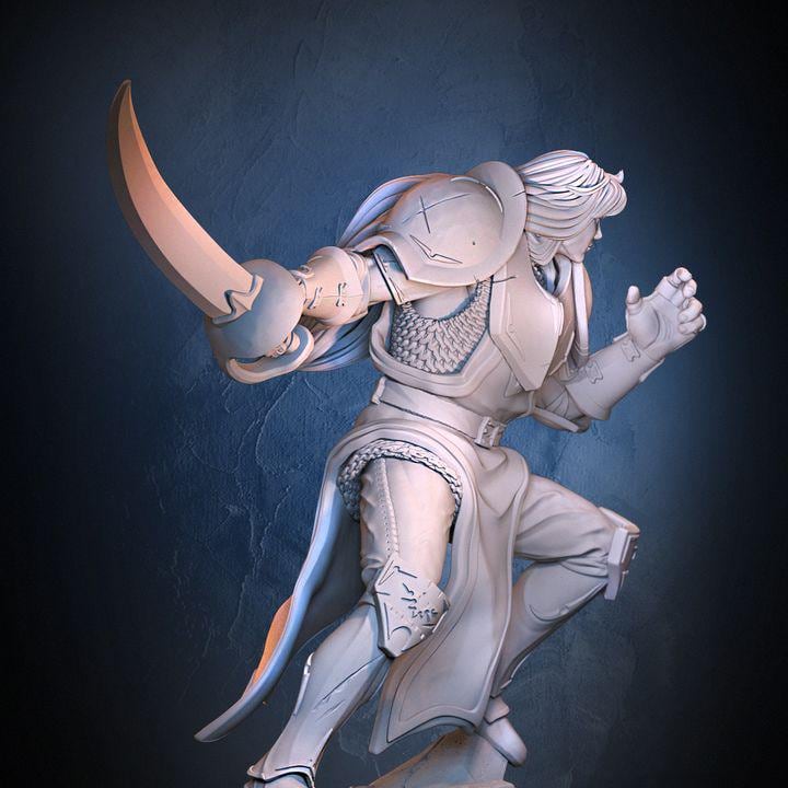 Lancelot V2 Knight Miniature – D&D Tabletop RPG